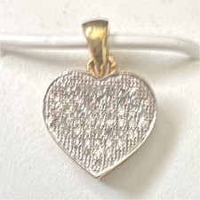 10k gold & natural diamonds Heart Charm Penda...