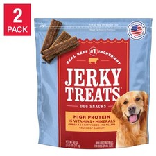 Jerky Treats American Beef Dog Snacks 60 oz, 60 oz. 3.75lbs Per Bag, 2-count..