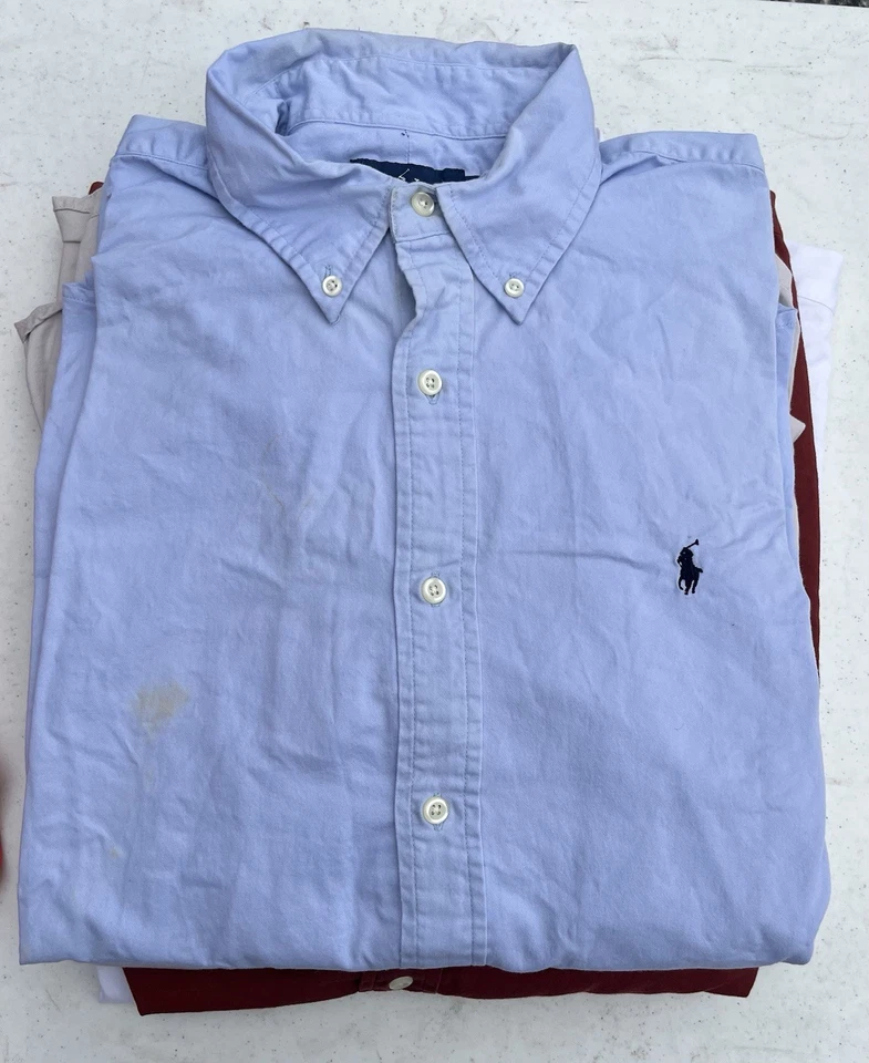 批量 5 件 Ralph Lauren XL 长袖纽扣衬衫 - 布莱克混棉 — 第 3/4 张图片