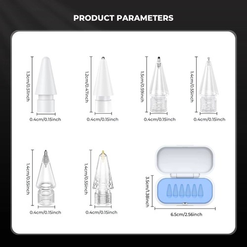 Shockproof Pencil Tips Tablets Pen Nibs for Apple Pencil for Apple Pencil - Afbeelding 2 van 16