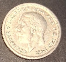 ** SIXE PENCE ** 1929 ** KING GEORGE V ** SILVER ** EXCELLENT PIECE **