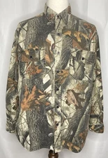 Guides Series Camo Mens Shirt Camouflage Mens Large Button LongSleeve Outdoors