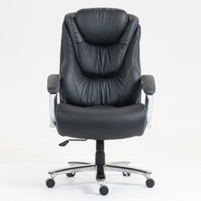 Ergonomic High-Back Executive Office Chair Swivel Padded Arms Upholstered