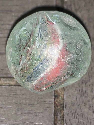 COLLECTORS LATTICINO SWIRL? MARBLE 5/8” HANDMADE ANTIQUE OLD GERMAN TOY ROUGH - Picture 6 of 12