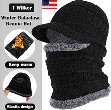 Winter Knitted Beanie Balaclava Hat Thermal Ski Mask Cap Unisex for Cycling Ski