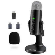Wireless Microphone,USB Mic for iPhone PC iPad Android Phone-Cordless Microph...