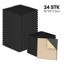 24X Akustikschaumstoff Noppenschaum Absorber Schall Schallschutz Zuschnitt