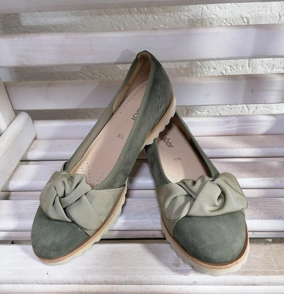 Women Gabor Heels Green Suede 38.5
