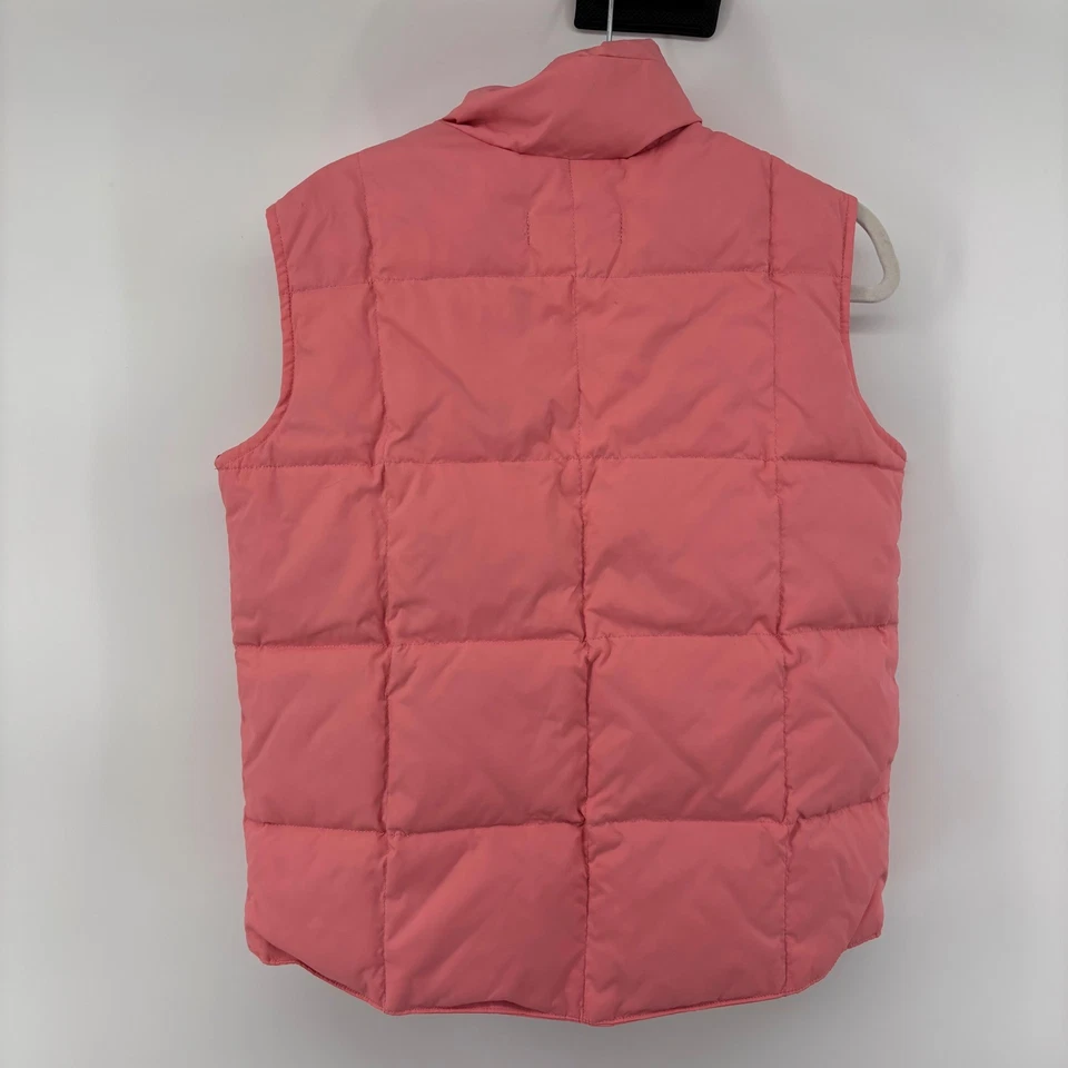 Chaleco acolchado Lands' End para niños rosa sin mangas con botones talla M Foto 2 de 4