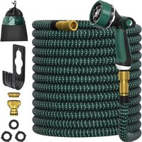 Gartenschlauch 15M Flexibel Ausziehbar 10 Funktionen Metallanschluss