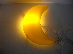 Ikea Yellow Crescent Moon Wall Mount Night Light