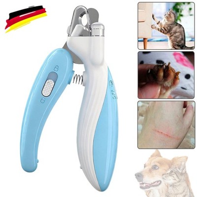 Hund Katze Haustier Nagelknipser mit LED Licht Schneider Krallenschleifer Schere