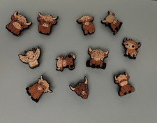 11 Croc Jibbitz Silicon Shoe Charms Highland Cow more NEW FREE SHIPPING