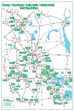 Golf Road Map - Ocala/Leesburg/Lady Lake/Gainesville Golf Map - Golf Travel Map