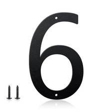 4 Inch House Numbers and Metal Letters for Outdoor Signs, 4 Inch, Black 6