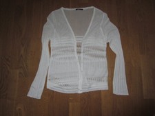 Weiße Strick- Jacke v. Lecomte Gr. 40