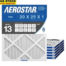 MERV 13 Pleated Air Filter 1 Inch 6 Pack Home HVAC Dust Pollen Allergens New