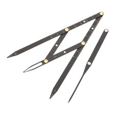 1Pcs Adjustable Durable Stainless Steel Eyebrow Ruler Measuring Tool in Black