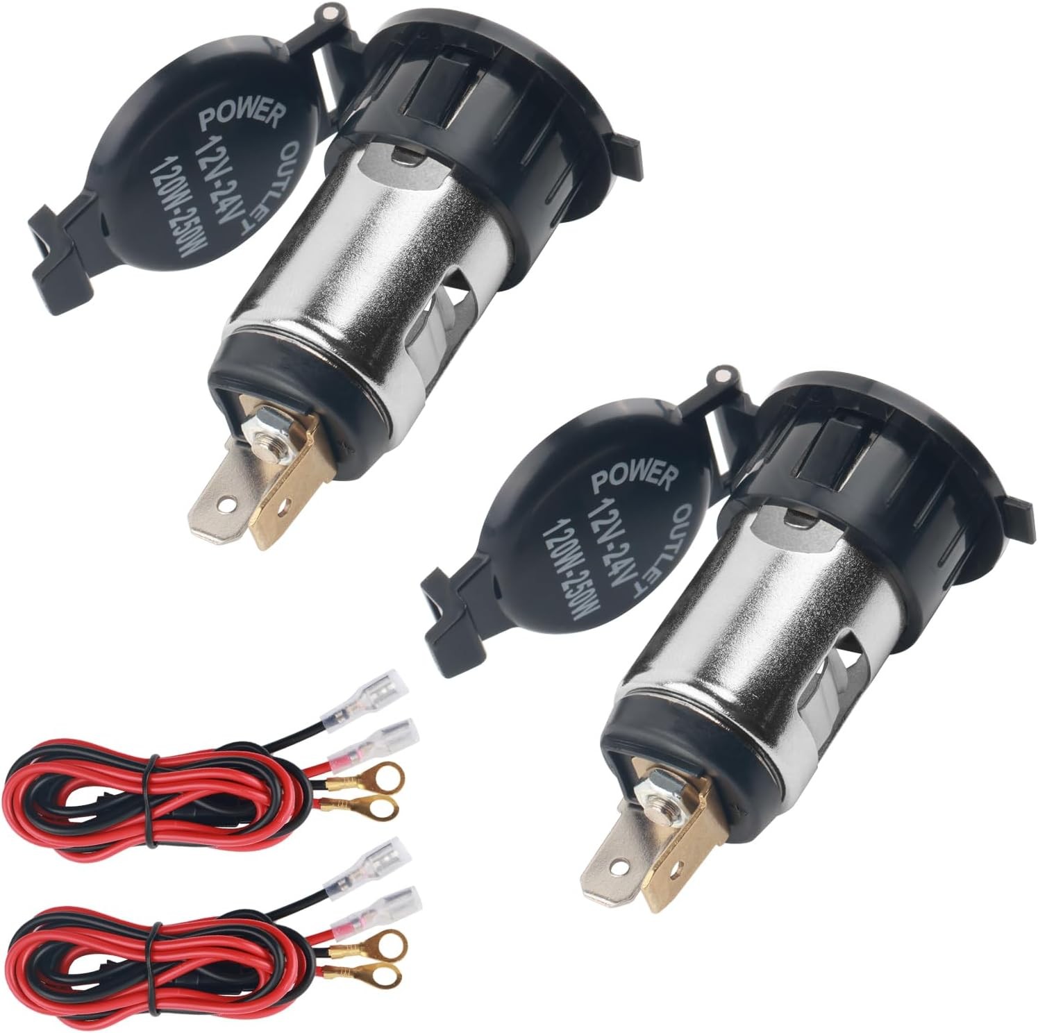 Socket, 12v/24v Power Outlet With Abs Cover & Extension C