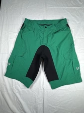 Souke Sports MTB Cargo Shorts Green Black Men’s XL (Measures 34x11) Nylon