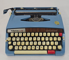Brother Webster XL-747 Typewriter VTG Blue Portable No Case Free S&H