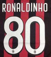 2009 Ac Milan Home 2XL size Jersey Ronaldinho #80 Long Sleeve Vintage Retro 