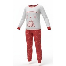 CARTER'S Orange and White Pretty Cool Long Sleeved Cotton Pajamas Girls Size 8