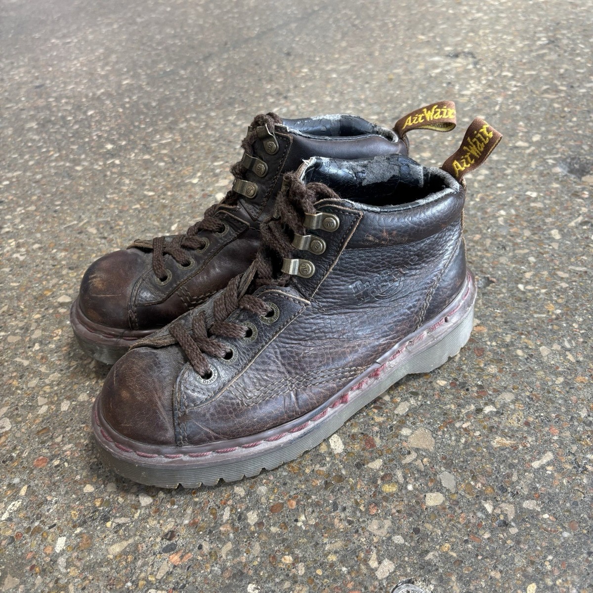 ドイツヴィンテージ　ペストリートング Y2K Dr. Martens 8287 Made In England Brown Leather Chunky Shoes