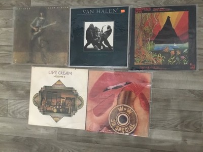Mix Lot Of 5 Rock Vinyl Albums Van Halen,Jeff Beck,38,Cream.
