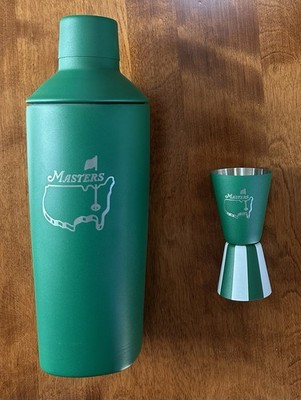 2026 Masters Golf Tournament Stainless Cocktail Shaker & Jigger Augusta National