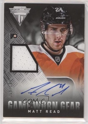 2013-14 Panini Titanium Game-Worn Gear 19/100 Matt Read #GA-MRE Auto 0c6