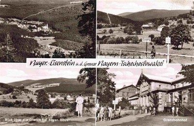 Bavarian Eisenstein Panorama Border at Station Border at Bayer Haeusl Border Railway