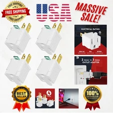Essential 2-Prong to 3-Prong Polarized Adapter - 4-Pack for Home & Workshop
