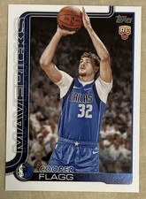 2035-26 TOPPS COOPER FLAGG RC FLAGSHIP ROOKIE CARD NO. 201 DALLAS MAVERICKS
