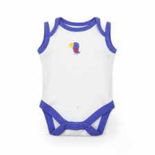 Baby Mothercare Size 0-3 Months Romper One-Piece White Sleeveless