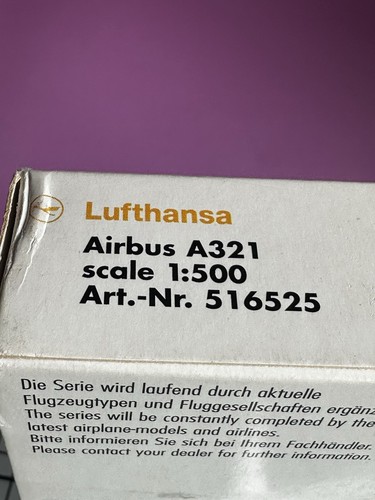 Herpa Wings 516525 - Lufthansa Airbus A321 - 1:500 Scale Diecast Model - Picture 3 of 10