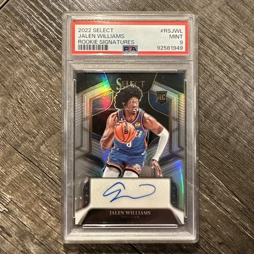 Jalen Williams 2022-23 Panini Select #RS-JWL Silver Rookie Auto RC 240/249 PSA 9