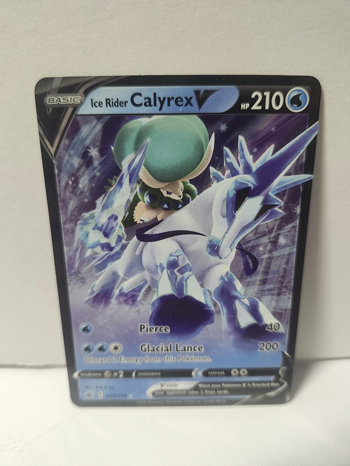 Pokemon Ice Rider Calyrex V 045/198 Chilling Reign Ultra Rare Holo NM