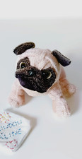 Peluche/Doudou Pug Puppy Dog Chien Carlin Beige Rose Marron 20cm  - Ganz Webkinz