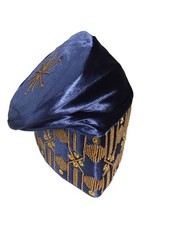 Beaded Fila Hat  Nigerian Velvet Cap  African Men Wedding Traditional Gubi