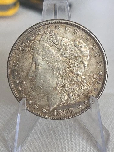 1898 Morgan Silver Dollar $1 – AU Details Strong Strike, Nice Toning
