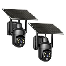 No WiFi Security Camera with Built-in 4G LTE SIM Card, Cellular Security Came...