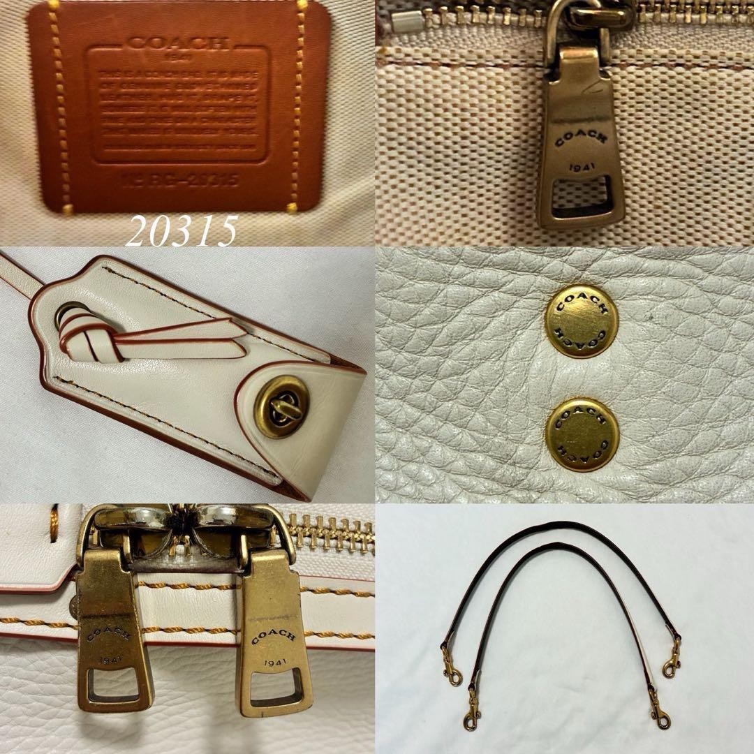 Coach 20315 Rogue 30 Satchel Leather White 2Way 1941 Authentic