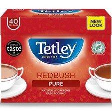 Tetley Redbush Tea Bags - Naturally Caffeine-Free Rooibos - 40 Teabags  0.07 per strip