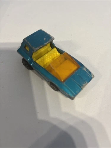 VINTAGE 1972 MATCHBOX SUPERFAST SOOPA COOPA CAR NO. 37 IN BLUE YELLOW