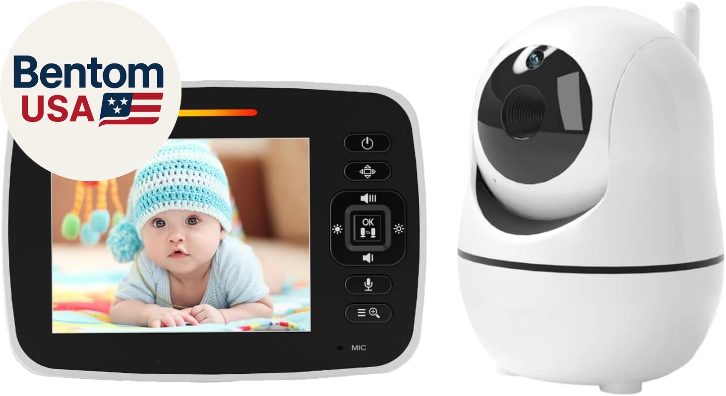 Baby Monitor - 3.5" Screen Video Baby Monitor with Camera and Audio - Remote Pan