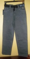 New U.S. Polo Assn Jeans boy 16 Slim Straight Gray w/ belt