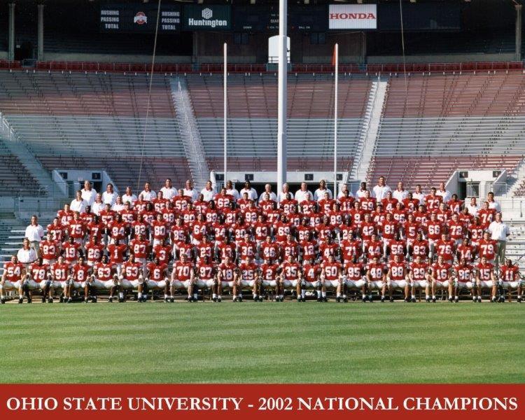 2002 OHIO STATE BUCKEYES TEAM National Champions Glossy 8 x 10 Photo Poster
