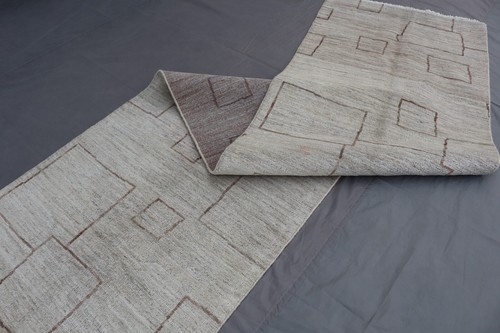 2x9 🔥 Set of 3 Minimalist Moroccan Runner – Subtle Berber Elegance, Off-White🔥 - Picture 9 of 11