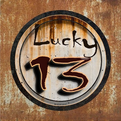 ProSticker 303 (One) 4" Lucky 13 Rat Rod Gasser Rusty Decal - Picture 2 of 2